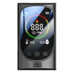 Smart Home Guardian Air & Temp Monitor 6-in-1 Portable Detector with Natural Gas Detection Temperature Humidity Sensors High-Definition Display Accurate Alerts