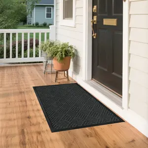 1 Piece Diagonal Grid Composite Rubber Mat Gray 60x90x 0.7cm Kitchen and Home Anti-Fatigue Floor Mat