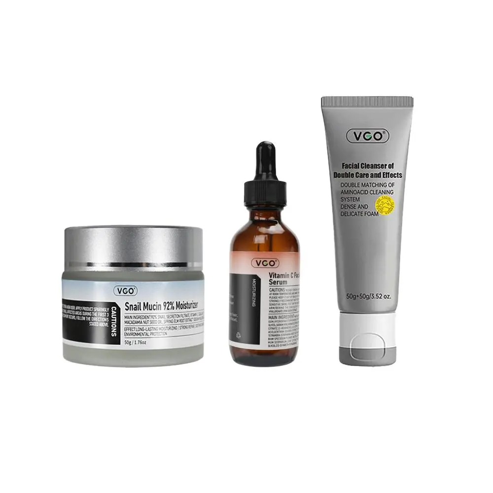 Vitamin C Facial Serum+Snail Mucin+Facial Cleanser