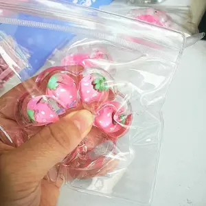 Strawberry Cat Claw Soft Squeeze Toy Slow Rebound Stress Relief Transparent Cat Paw Squishy Fidget Toy Pinch Decompression Toy various style