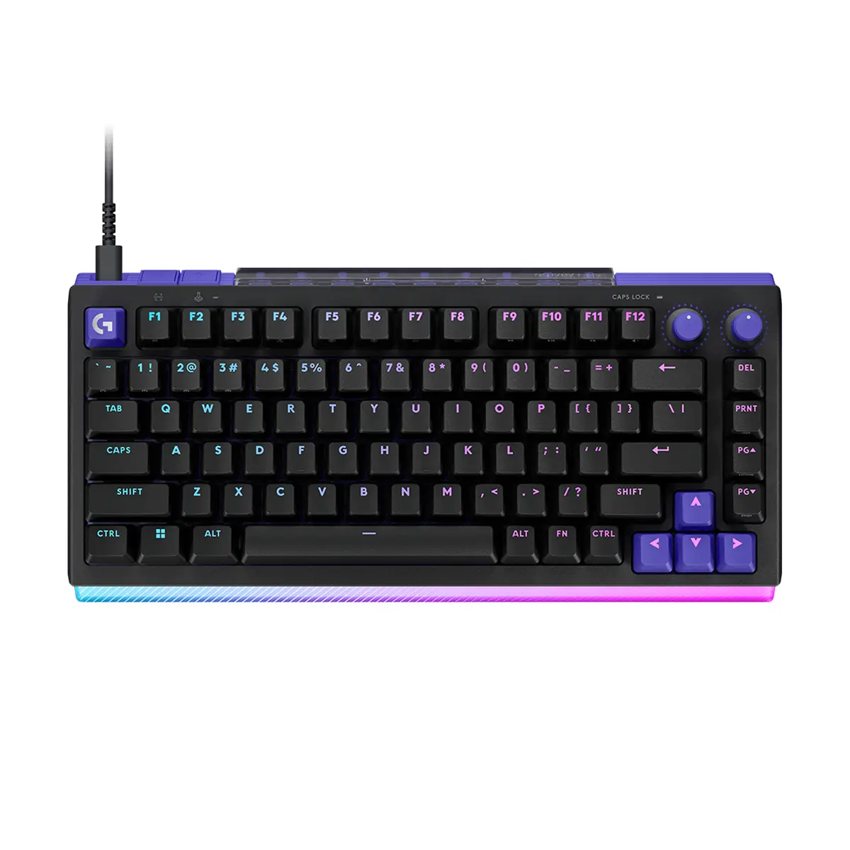 Logitech G512 X 75 DUAL SWAP, Hot-Swappable TMR Analog / Mechanical Gaming Keyboard, 8K Polling Rate, Custom Actuation 0.1 - 4.0 mm, RAPID TRIGGER, LIGHTSYNC RGB, Wired, PC, Mac, Black Tactile