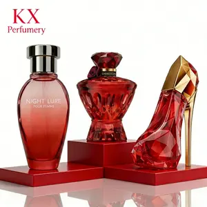 Shinesonn Ruby Deold Red Bottle Perfume Set for Women 3pcs Layering Fragrance Bundle Fruity Floral Oriental Floral Orchid Violet Long Lasting Gift for Valentine Birthday Anniversary