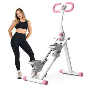 [Bellemave]Stair Stepper for Home-Upgrade Vertical Climber Workout Machine for Full-Body Exercise Climber Fitness Equipment with Stable Frame Adjustable Handlebar-Pink
