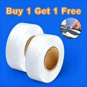 [Buy 1 Get 1 Free] Hemming Tape Fabric Adhesive Hem Iron on No-Sew Hemming Tape for Pants, 0.79 Inch Width, 2559 Inch Length, White