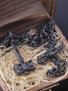 1 Piece Vintage Hammer Pendant Necklace, Punk Hip Hop Fashion Necklace for Men, Gift for Birthday