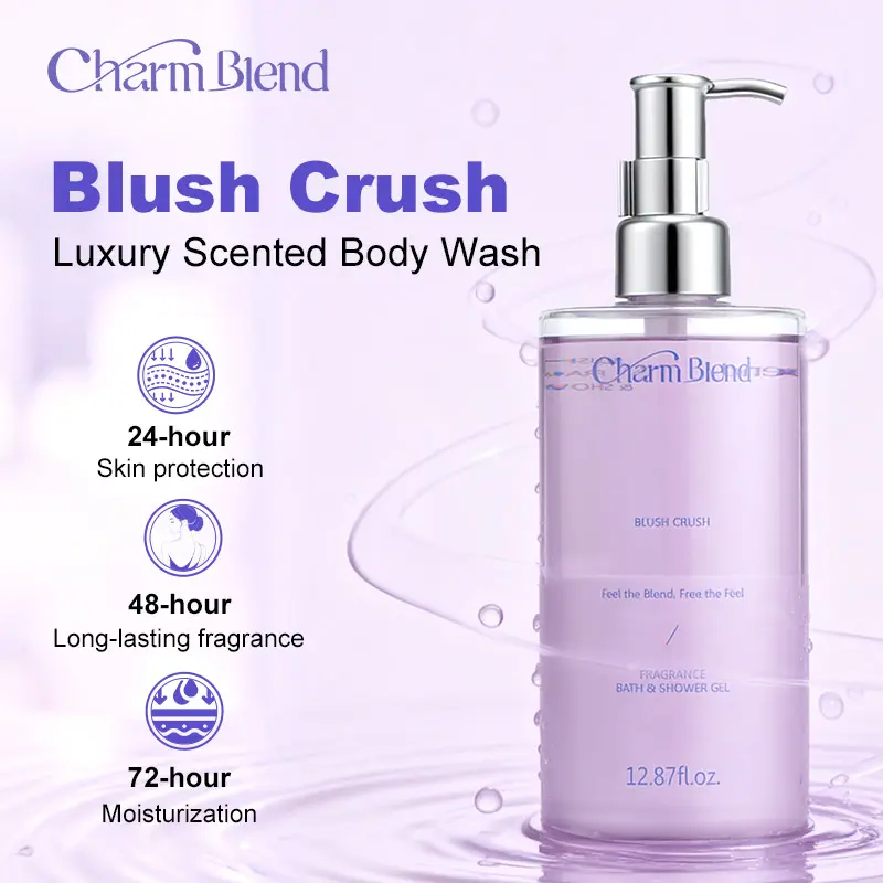 Fragrance Body Wash, 48H Long-Lasting Scent, 72H Moisturizing, Gentle Cleansing, Suitable for Dry & Sensitive Skin, Instantly Relieves Dryness & Itching, 12.87 fl oz