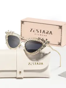 Women's New Cat Eye Rhinestone Glasses, Trending Glasses, Fashion Metal Decorative Eyewear, Perfect for Street Photography Parties Music Festivals