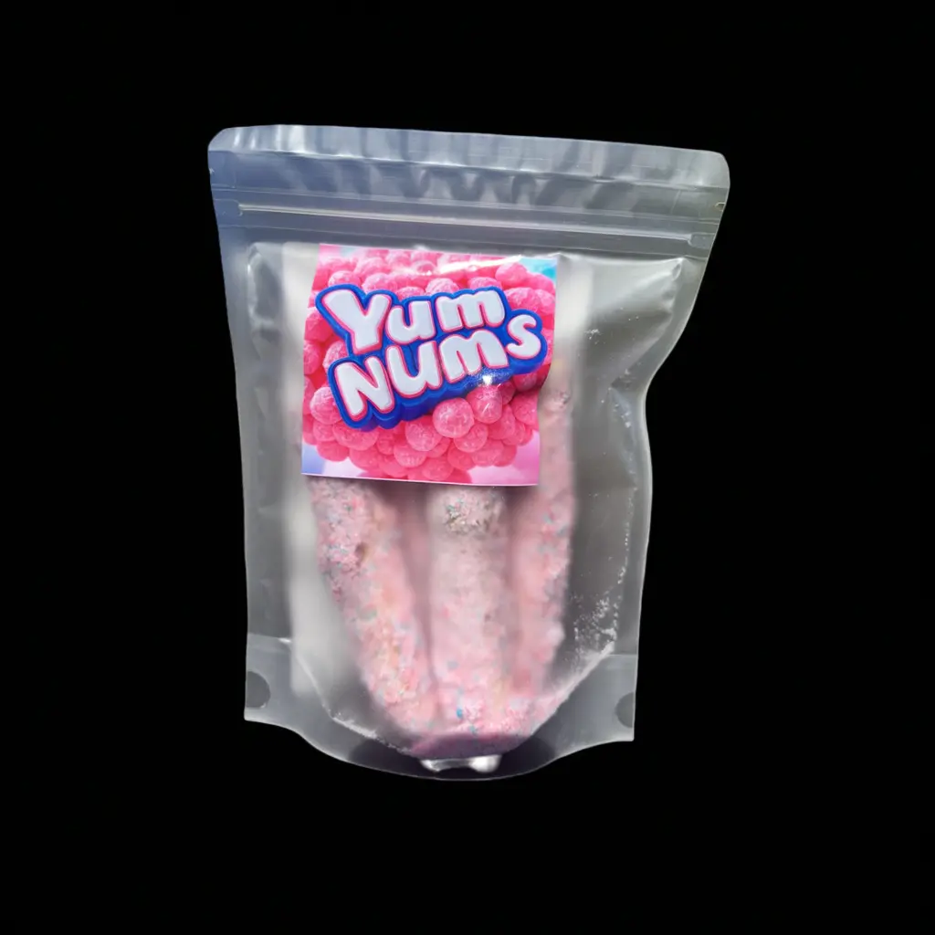 YumNums Shapow Sticks Freeze-Dried Candy Explosion 4 per Bag Crunchy Fruit Roll-Ups Pop Rocks Watermelon Hard Candy Gummy Bears Fruity Surprise