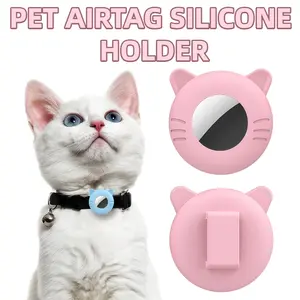 Anti-Lost Pet Collar Silicone Airtag Holder, Compatible with Most Cat & Dog Collars, Durable Design, Secure Fit, Daily Use