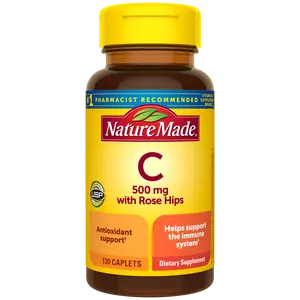 Nature Made Vitamin C 500 mg Supplement with Rose Hips, Immune Support Nutrition Supplement