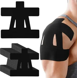 10 Pre-cut Kinesiology Tape Strips, relieves shoulder pain, waterproof and breathable sports tape for shoulder support. This elastic therapeutic sports tape is suitable for rotator cuff injuries, baseball, swimming and other sports.