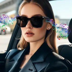 Smart Glasses, Multifunctional Smart Glasses, Wireless Glasses with Voice Assistant, UV Protective Glasses, Suitable for Office, Driving, Cycling