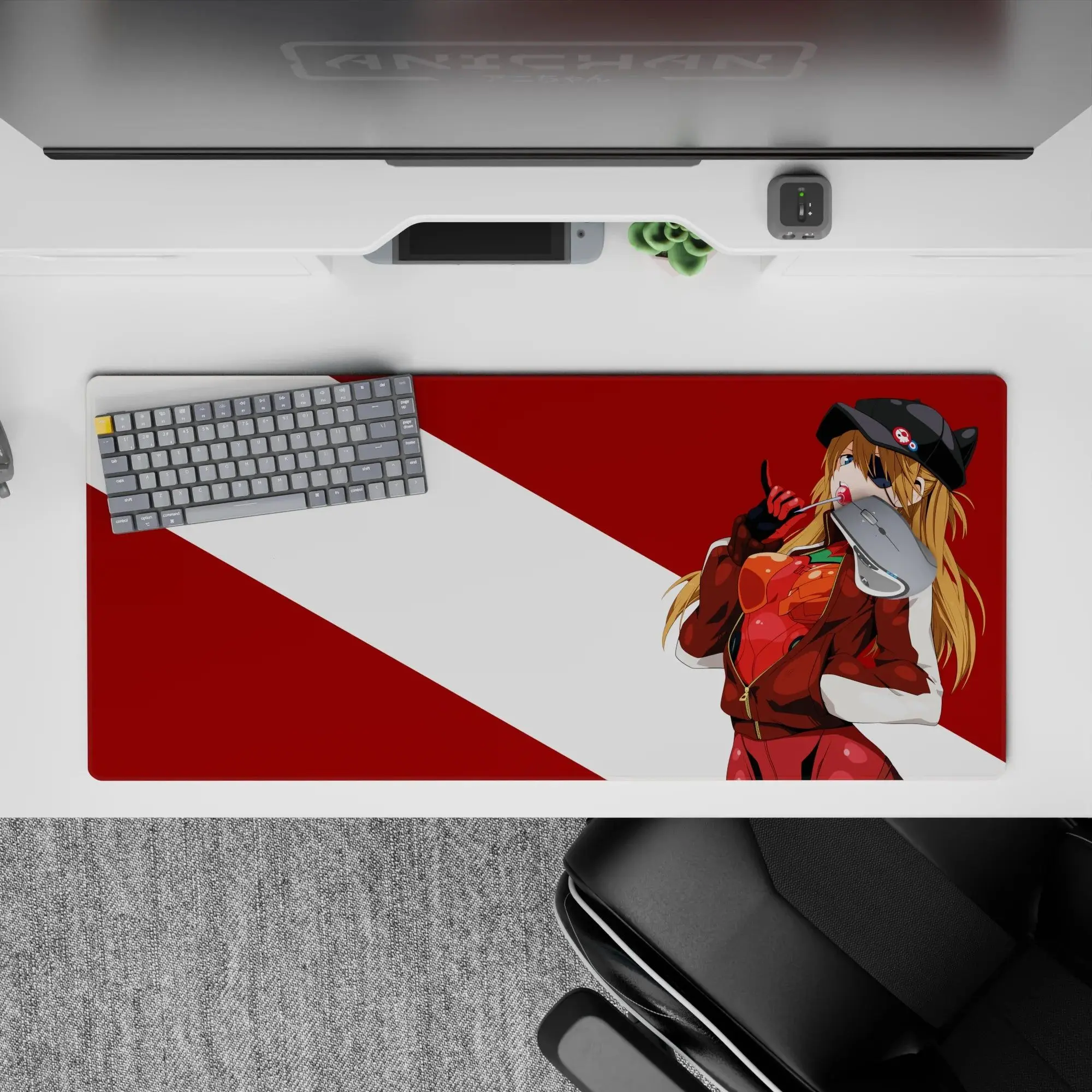 [SALE UP TO 30%]Evangelion - Anime Desk Mat - Asuka Rebel Mode, Mouse Pad for Anime Fan, Gaming Desk Accessories, Large Computer Pad, Desk Decor