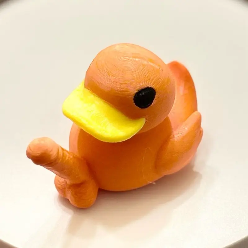 3D Orange D Duck