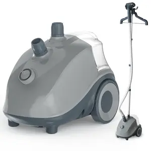 SweetFurniture Standing Garment Steamer with Roll Wheels, 1500W Powerful 1.7L Water Tank for 55 Minutes Continuous Steaming, Professional Wrinkle