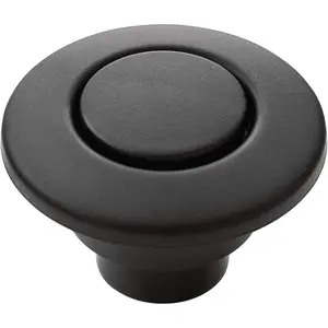 Moen Black Garbage Disposal Air Switch Coordinating Decorative Button, Decorative Button Only, Housing Required, Button Only, Air Switch Sold Separately, AS-4201-BL