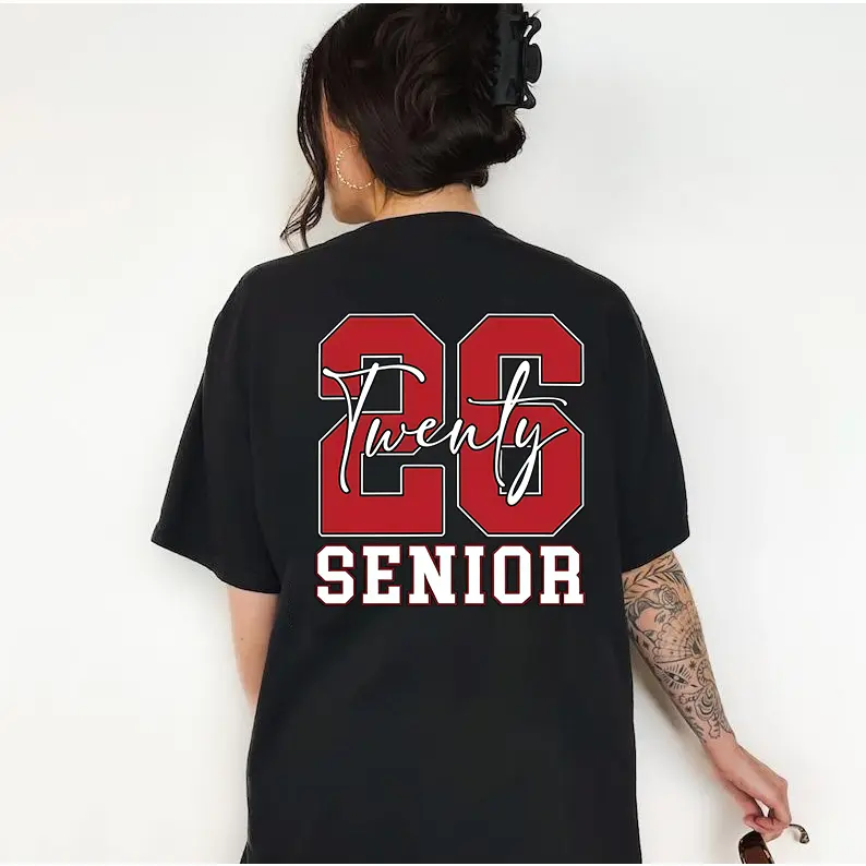 look Hoodie for 2026 Seniors with 'Twenty 26 Senior' Print Fabric Layer