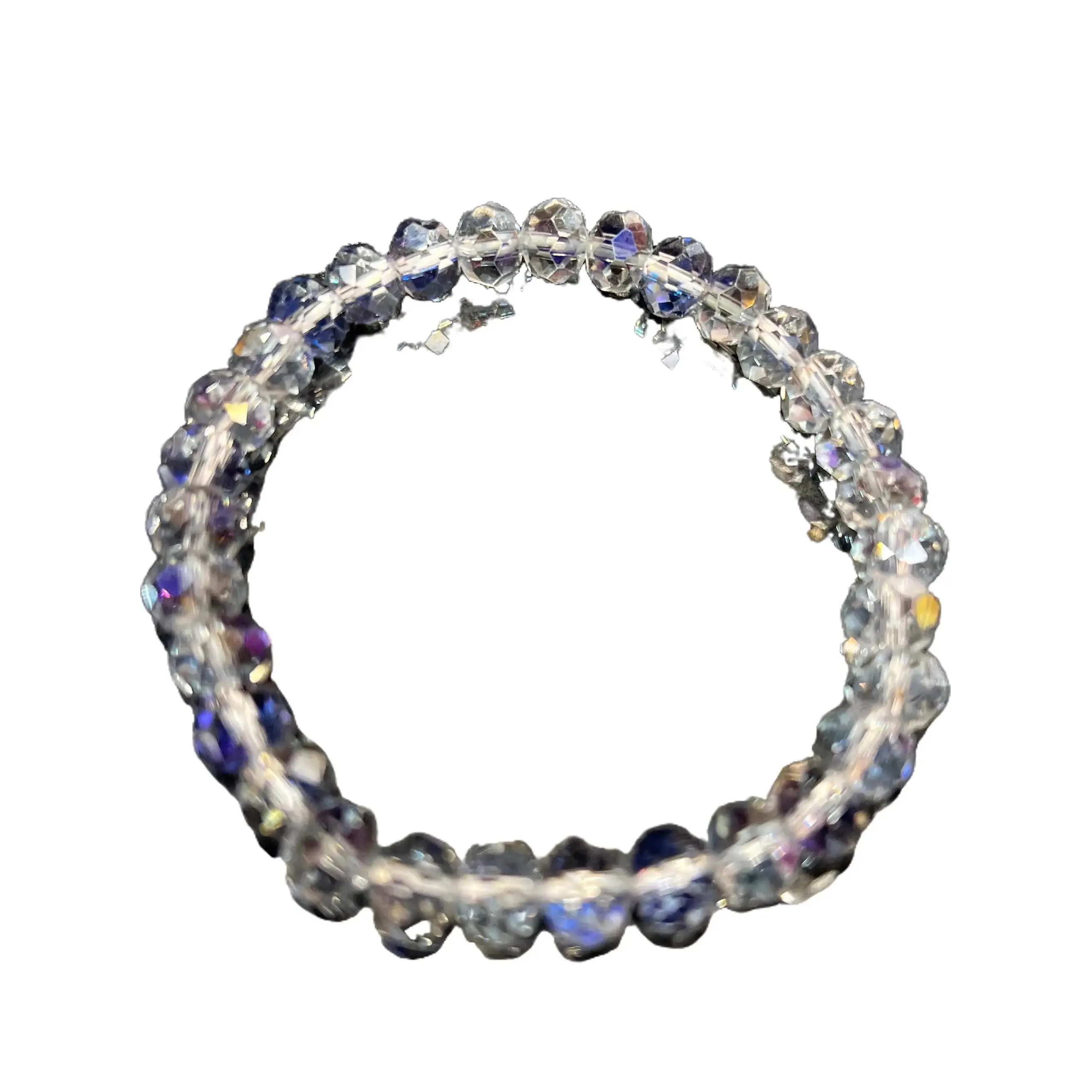 Transparent Crystal Beaded Stacking Bracelets