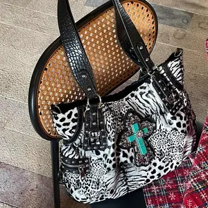 Women Leopard Bag Handbags  Top-handle Handbag Fashion Satchel Dumpling Pack Shoulder Bag Tote Bag Hobos Large Purse