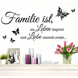 Letter Pattern Wall Sticker, Decorative Wall Sticker, Self Adhesive Wall Decal, Removable Wall Art for Home Living Room Bedroom Decor, Ornaments