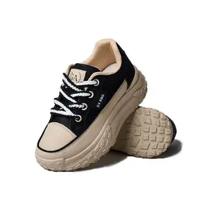 Chunky Lightweight Flexible Casual Comfortable Women's Sneakers,Lace - up Low Basic for Comfort, Daily Footwear walking sneakers