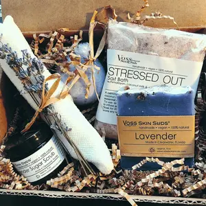 Best Friend Pamper Box, Care Package, Lavender Spa Gift, Gift for Her, Birthday Gift, Self-Care Gift, Vegan, Thinking of You, Healing Vibes