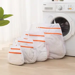 Multifunctional Handheld Dual Zipper Honeycomb Laundry Bag, Washing Machine Dedicated Anti-Deformation Sweater Underwear Protector