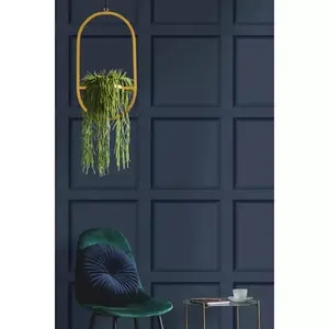 Holden Modern Wood Panel Navy Blue Wallpaper