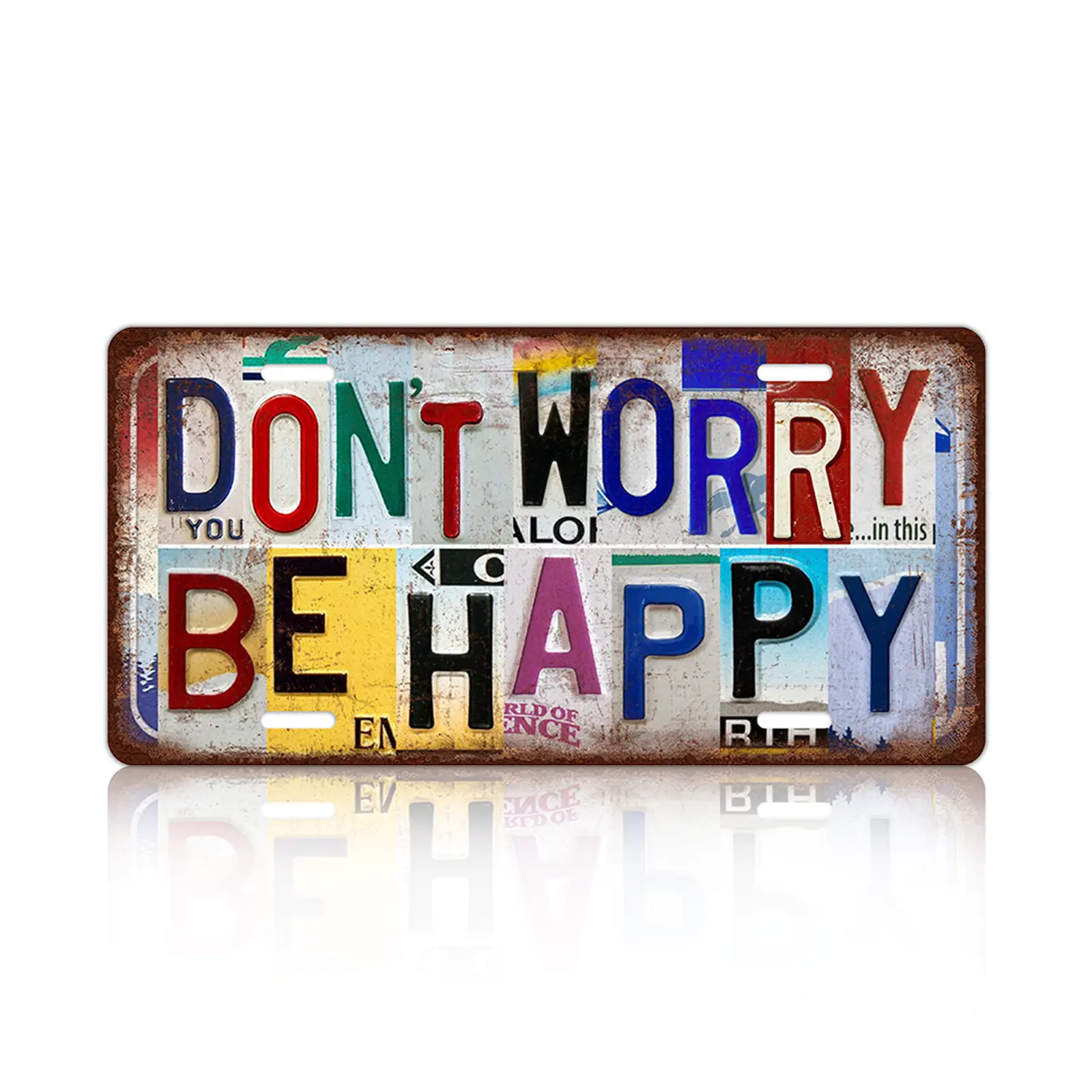 Vintage License plate Wall Decor Metal Sign Tin Signs for Bar Home Bedroom Garage plate-E