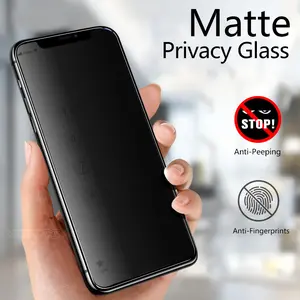 3-Pack Matte Privacy Tempered Glass Screen Protector for iPhone 11/12/13/14/15/16 Series - Anti-Spy, Anti-Fingerprint, Smooth Touch