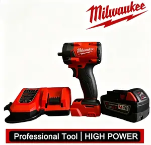Milwaukee M18 3/8 Impact Wrench Kit with 6.0Ah Battery & Charger - 18V Cordless Brushless Wrench for Car Maintenance, Home & Workshop Use