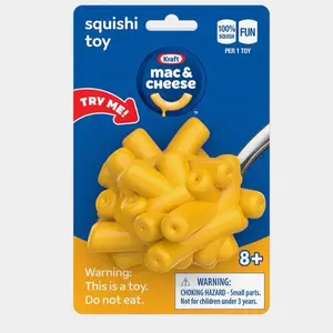 Mac n cheese squishy toy