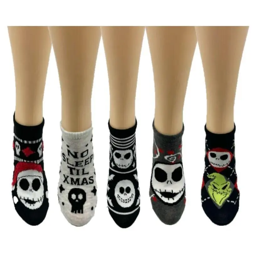 Disney Ladies' Christmas Characters Sock Set -5 Pair Disney Ladies' Christmas Characters Sock Set -5 Pair