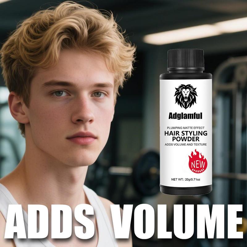 Adglamful Hair Styling Powder – Volumizing Root Booster, Hair Texture Powder & Texturizing Powder for Men & Women, Matte Finish, Oil Control, Lightweight, No Residue, Travel-Friendly Haircare,20g