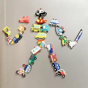 24pcs Transport Vehicle Fridge Magnets, Airplane Car Fire Truck Refrigerator Magnets for Indoor Decor, Whiteboard Cabinet Storage Cabinet Kitchen Office, Refrigerator Decorating Magnet