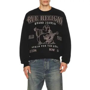 True Religion Cinched SRS Sweater in Jet Black