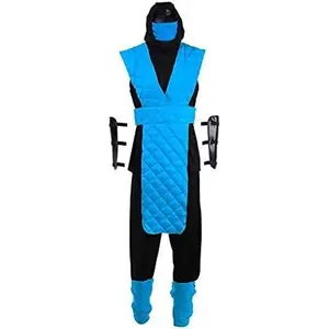 MK 11 Sub Zero Cosplay Costume Mens Shotokan Ninja Outfit