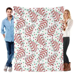 Soft Funny Throw Blanket Cozy Christmas Holiday Tree Pattern Blanket,Suitable For Bedroom Living Room Decoration,Decor Halloween Christmas Gift