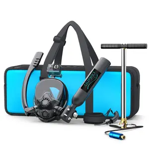 Portable 0.5L Mini Scuba Diving Set with Full-Face Anti-Fog Mask and Refillable Tank – No Mouthpiece for Greater Comfort, Clear Wide View, Easy Underwater Breathing, Essential Gear for Snorkeling Enthusiasts