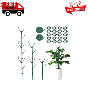 15 Pack Stackable Plant Support Stakes, Climbing Plant Support Pole