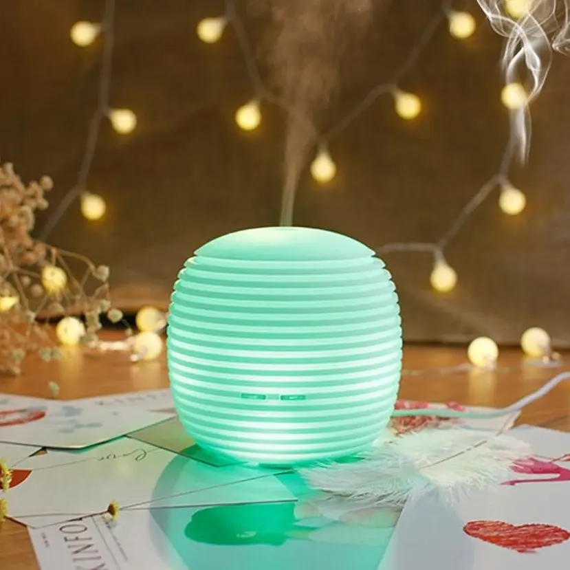 3-in-1 Ultrasound Aromatherapy Diffuser-Humidifier-Nightlight, Portable Mini Lantern with Timer, Gentle Mist & Glowing Hues, Silent Sleep Aid Scented Device for Bedroom, Office (Mother's Day Gift Option)