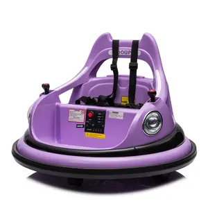 12V ride on bumper car for kids,electric car for kids,1.5-5 Years Old,W/Remote Control, LED Lights, Bluetooth & 360 Degree Spin, Vehicle body with anti-collision padding Five-point Safety Belt,2wd