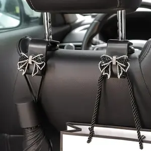 Cute Bow Car Hook for Rear Seat, Multifunctional Storage Organizer, Invisible Vehicle Hooks, Car Backseat Small Hanger, Car Storage Organizers, Car Seat Decorative, Car Accessories