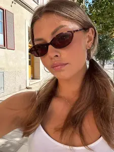 Women's Vintage Sunglasses, Trendy Casual  Sunglasses for Everyday Use, Fashion Accessories for Outdoor Activities, Casual Stylish Glasses