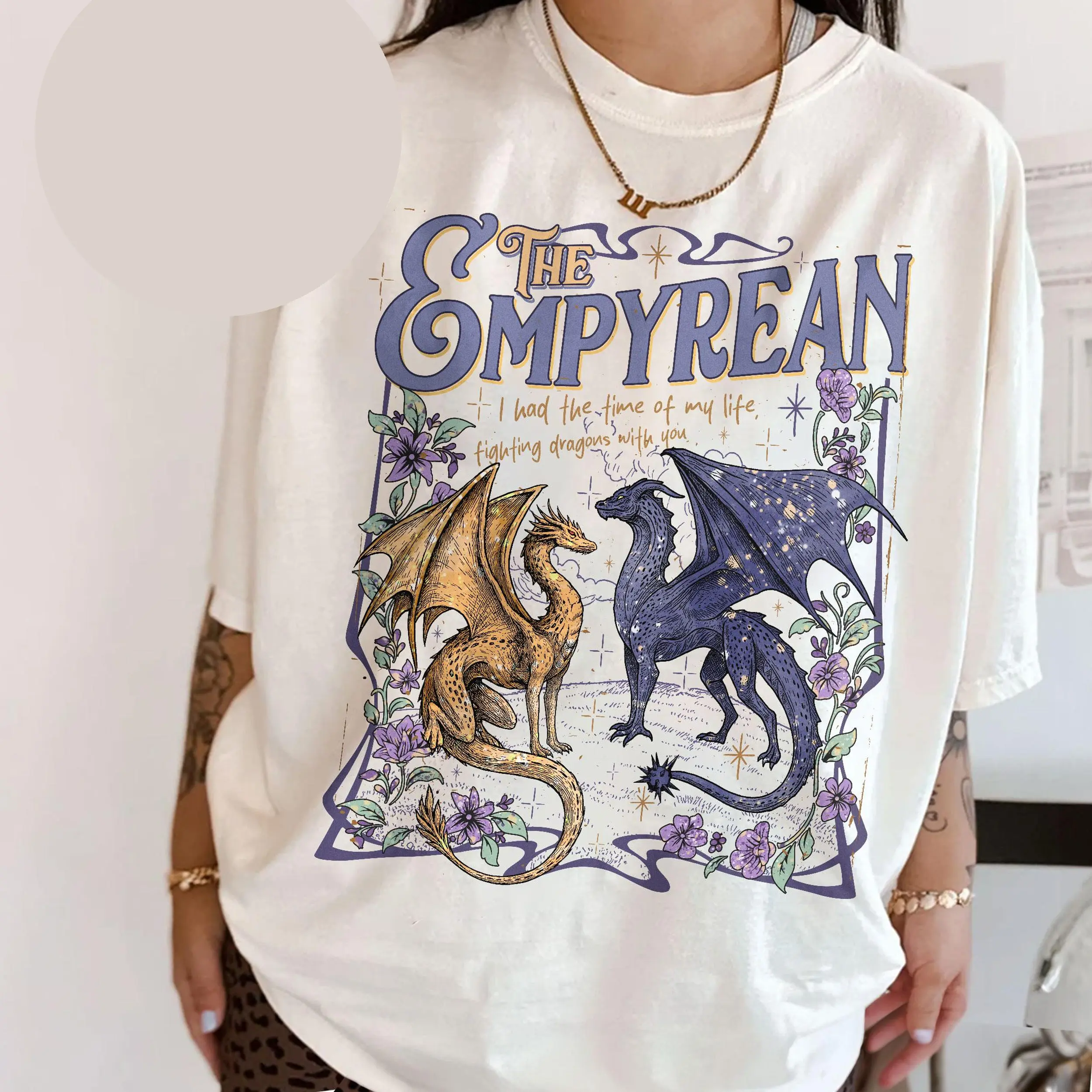 The Empyrean Fourth Wing Graphic Tee, Dragon Riders Youth Shirt, Tairn And Andarna Romantasy T-Shirt for Men, Women and Kids