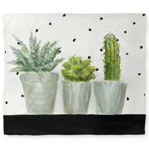 360 Stand King Size Mini Cactus Succulents Decorative Duvet Cover - Bedroom Bedding Set, Microfiber Bed Set, Machine Washable Bedding, Botanical Home Decor Accent