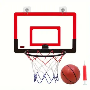 1set Foldable Indoor Mini Basketball Hoop, Wall Mounted Punch-free Basketball Backboard, Portable Basketball Goal with Basketball