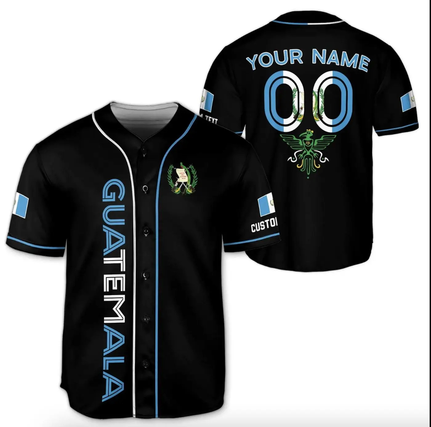 Customized Guatemala Baseball Jersey - Personalized Name & Number Men s Guatemala Baseball Jersey