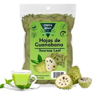 Green Royalty Whole Dried Guanabana Soursop Leaves 4oz Herbal Loose Leaf Supplement All Natural Green Tea Vegan 100% Raw