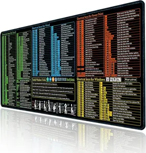 Excel Word Power Point Windows Mouse Pad Non Slip Waterproof Large Gaming Office PC Desk Mat Over 200 Keyboard Shortcuts Mousepad 27 6L x 11 8W Inches